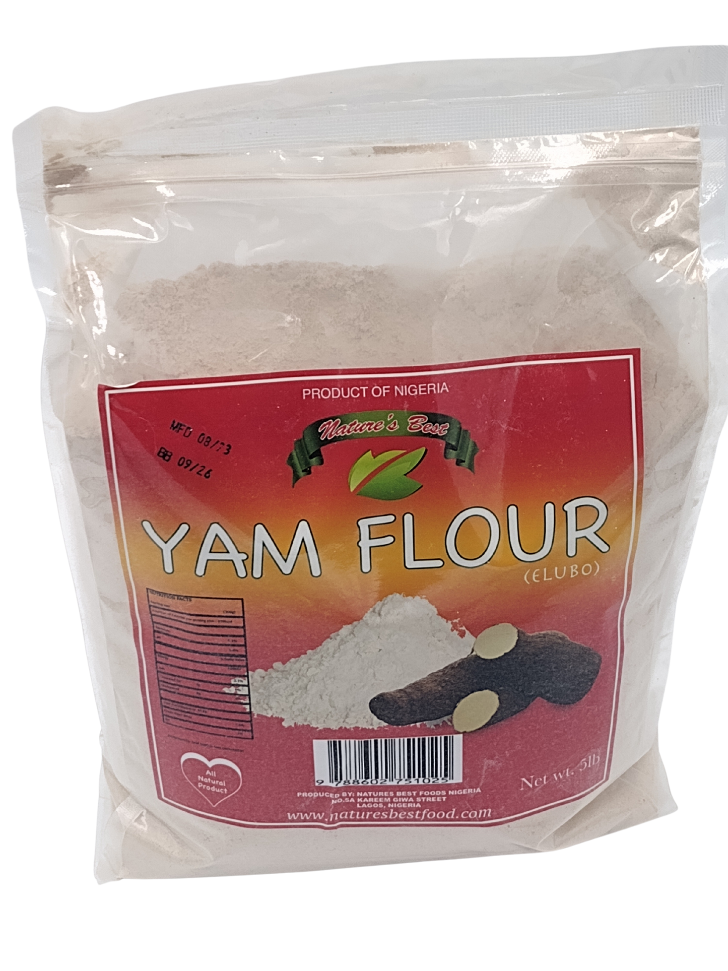 Yam Flour (Elubo) (5Pounds)